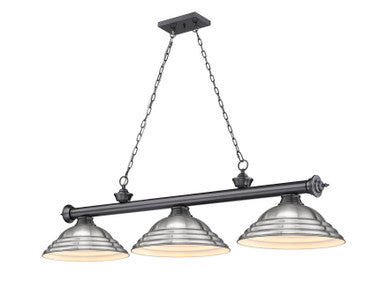 Z-Lite Cordon 3 Light Billiard in Bronze Plate 2306-3BP-SBN