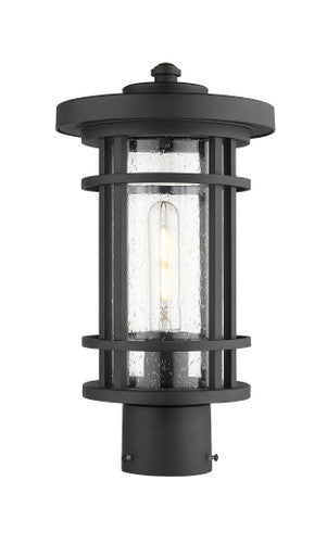 Z-Lite Jordan 1 Light Outdoor Post Mount Fixture in Black 570PHM-BK