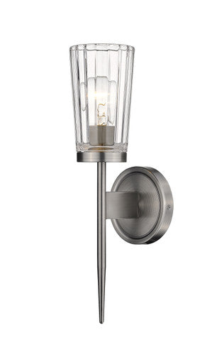 Z-Lite Flair 1 Light Wall Sconce in Antique Nickel 1932-1S-AN