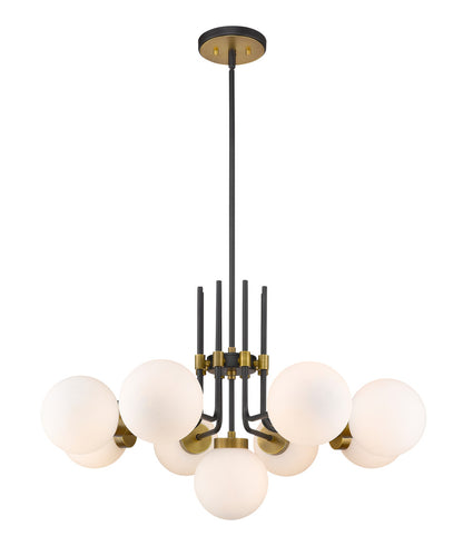 Z-Lite Parsons Chandelier in Matte Black + Olde Brass 477-9MB-OBR