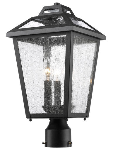 Z-Lite Bayland 3 Light Outdoor Post Mount Fixture in Black 539PHMR-BK