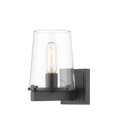 Z-Lite Callista 1 Light Wall Sconce in Matte Black 3032-1V-MB