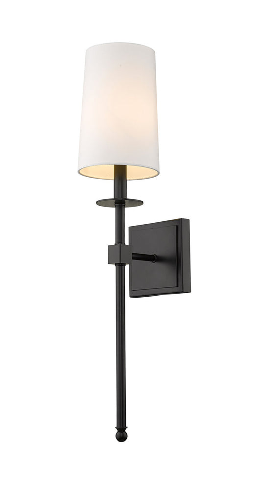 Z-Lite Camila 1 Light Wall Sconce in Matte Black 811-1S-MB