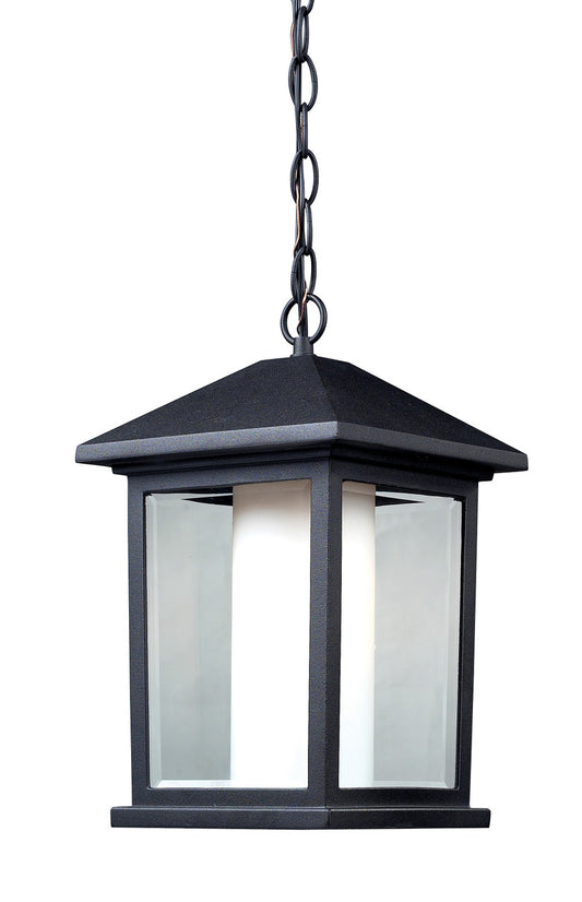 Z-Lite Mesa 1 Light Outdoor Chain Mount Ceiling Fixture in Black 523CHM