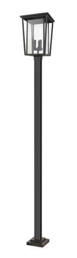 Z-Lite Seoul 3 Light Outdoor Post Mounted Fixture in Oil Rubbed Bronze 571PHXLS-536P-ORB