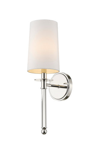 Z-Lite Mila 1 Light Wall Sconce in Polished Nickel 808-1S-PN