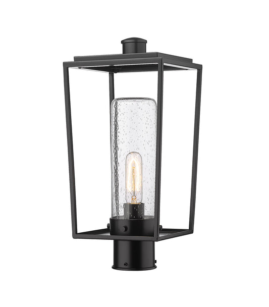 Z-Lite Sheridan 1 Light Outdoor Post Mount Fixture in Black 594PHMR-BK