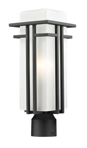 Z-Lite Abbey 1 Light Outdoor Post Mount Fixture in Black 549PHM-BK-R