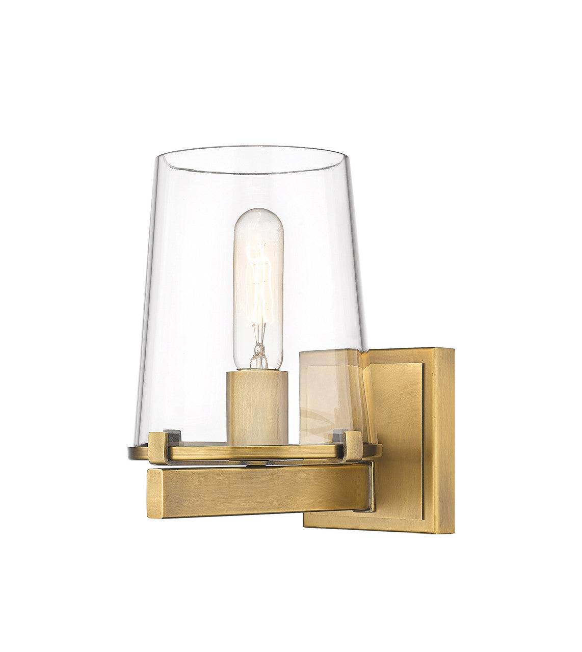 Z-Lite Callista 1 Light Wall Sconce in Rubbed Brass 3032-1V-RB