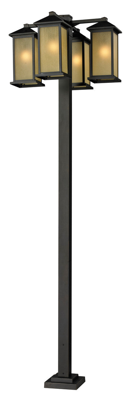 Z-Lite Vienna Outdoor Post Mounted Fixture in Oil Rubbed Bronze 548-4-536P-ORB