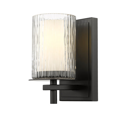 Z-LITE Grayson 1 Light Wall Sconce in Matte Black 1949-1S-MB