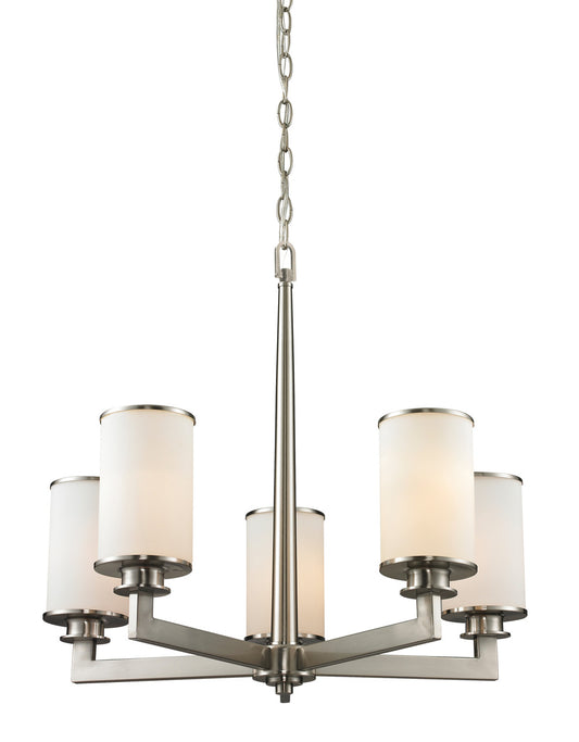 Z-Lite Savannah 5 Light Chandelier in Brushed Nickel 412-5