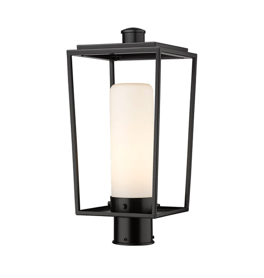 Z-Lite Sheridan 1 Light Outdoor Post Mount Fixture in Black 595PHMR-BK