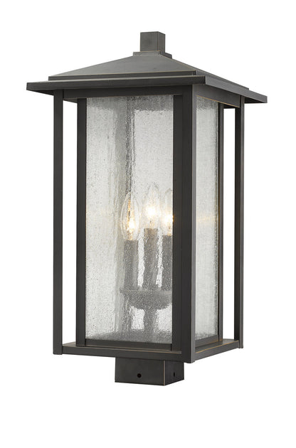 Z-Lite Aspen 3 Light Outdoor Post Mount Fixture in Oil Rubbed Bronze 554PHXLS-ORB