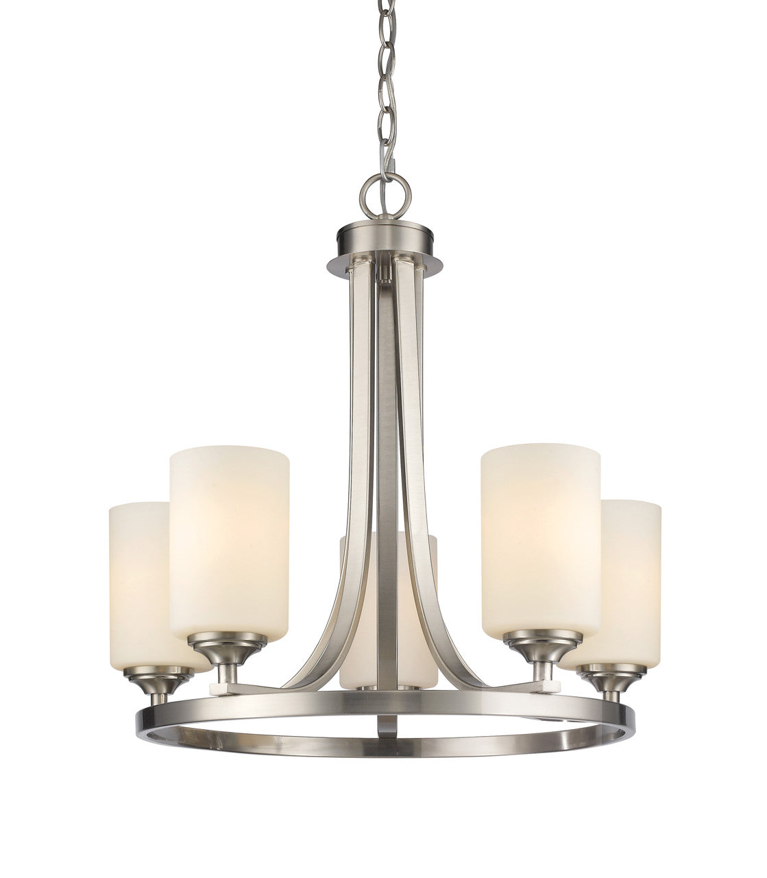 Z-Lite Bordeaux 5 Light Chandelier in Brushed Nickel 435-5BN