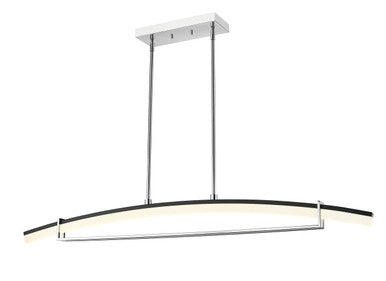 Z-Lite Arc 1 Light Linear Chandelier in Chrome 620-56-CH-LED