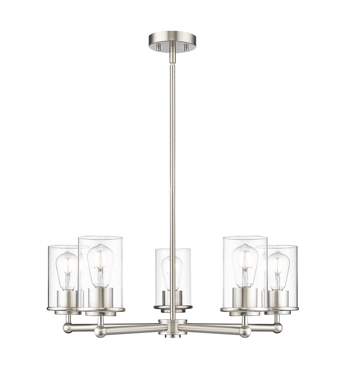 Z-LITE Thayer 5 Light Chandelier in Brushed Nickel 742-5BN