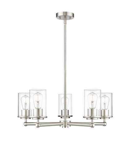 Z-LITE Thayer 5 Light Chandelier in Brushed Nickel 742-5BN