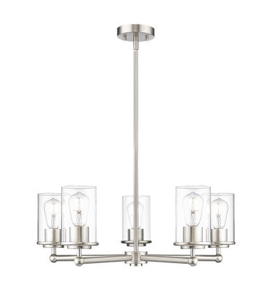 Z-Lite Thayer 5 Light Chandelier in Brushed Nickel 742-5BN