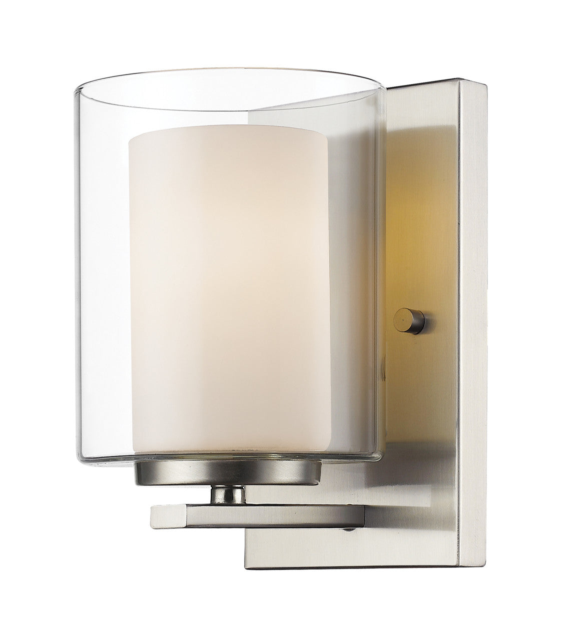 Z-Lite Willow 1 Light Wall Sconce in Brushed Nickel 426-1S-BN