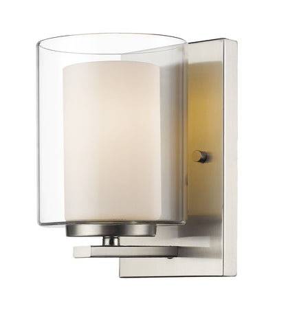 Z-Lite Willow 1 Light Wall Sconce in Brushed Nickel 426-1S-BN