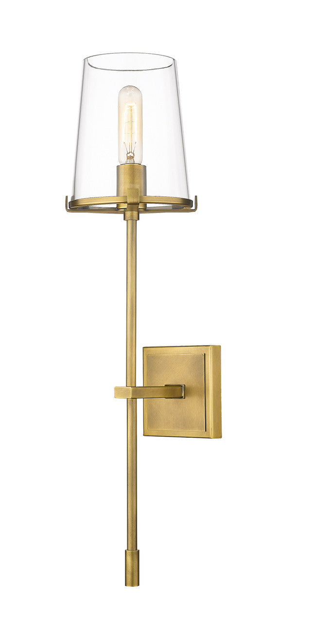 Z-Lite Callista 1 Light Wall Sconce in Rubbed Brass 3032-1S-RB