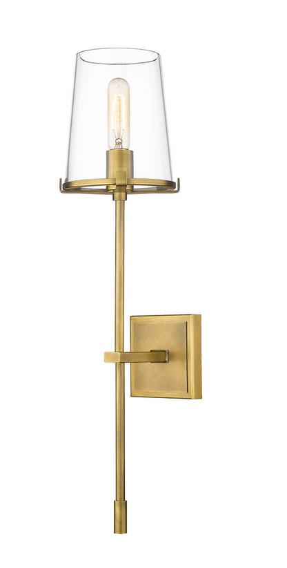 Z-Lite Callista 1 Light Wall Sconce in Rubbed Brass 3032-1S-RB