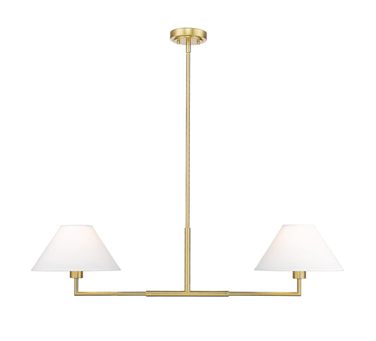 Z-LITE Leila 2 Light Chandelier in Luxe Gold 744-42L-LG