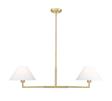 Z-Lite Leila 2 Light Chandelier in Luxe Gold 744-42L-LG