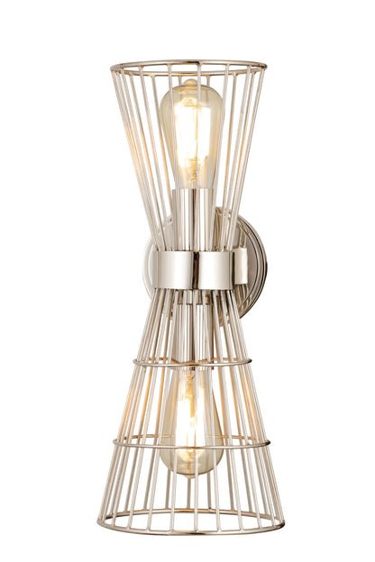 Z-Lite Alito 2 Light Wall Sconce in Polished Nickel 6015-2S-PN