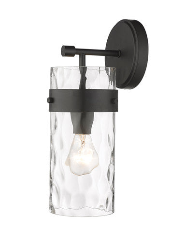 Z-Lite Fontaine 1 Light Wall Sconce in Matte Black 3035-1SS-MB