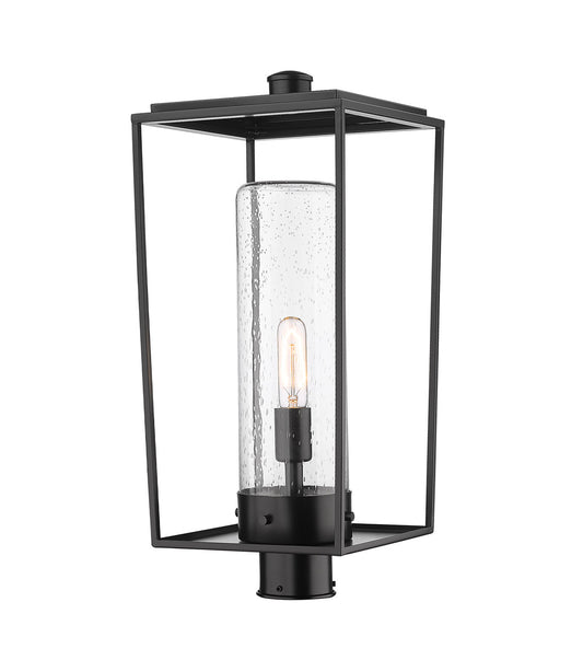 Z-Lite Sheridan 1 Light Outdoor Post Mount Fixture in Black 594PHBR-BK