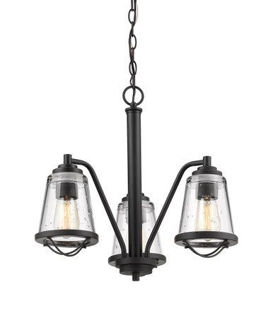 Z-Lite Mariner 3 Light Chandelier in Bronze 444-3-BRZ