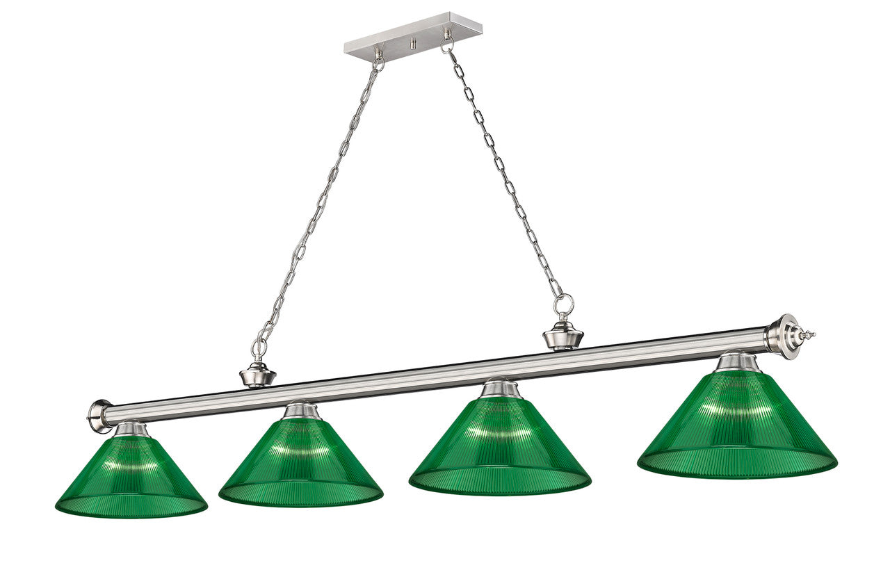 Z-Lite Cordon 4 Light Billiard in Brushed Nickel 2306-4BN-ARG