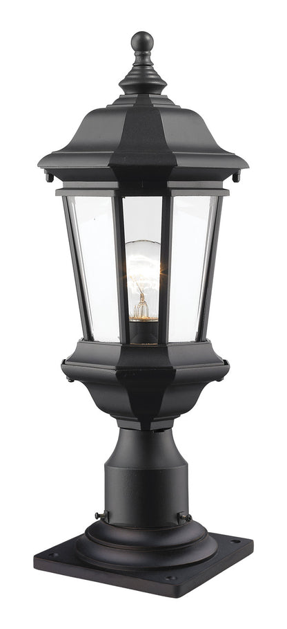 Z-Lite Melbourne Outdoor Pier Mounted Fixture in Black 540PHM-533PM-BK