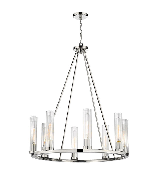 Z-Lite Beau Chandelier in Polished Nickel 3031-8PN