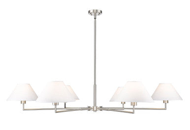 Z-Lite Leila 6 Light Chandelier in Brushed Nickel 744-63R-BN