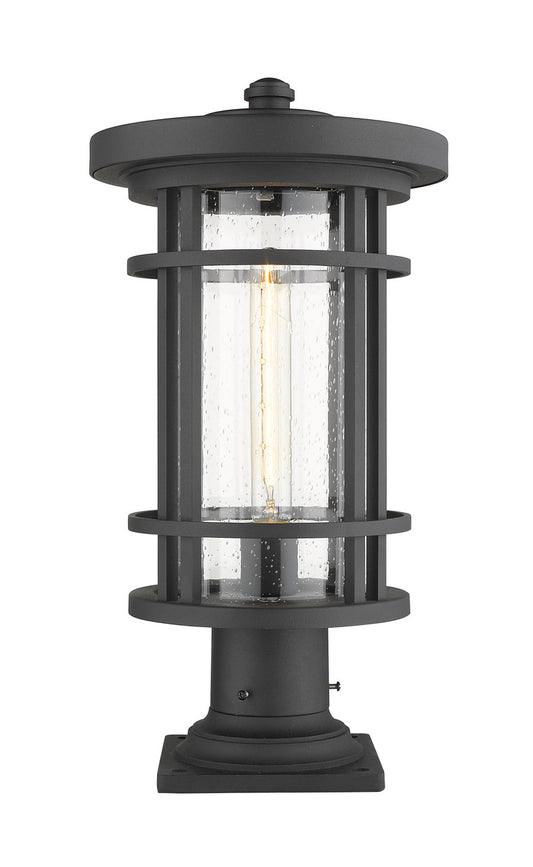 Z-Lite Jordan 1 Light Outdoor Pier Mounted Fixture in Black 570PHB-533PM-BK