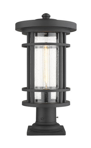 Z-Lite Jordan 1 Light Outdoor Pier Mounted Fixture in Black 570PHB-533PM-BK