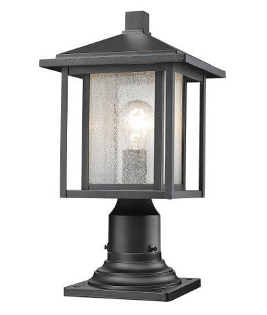 Z-Lite Aspen 1 Light Outdoor Pier Mounted Fixture in Black 554PHM-533PM-BK