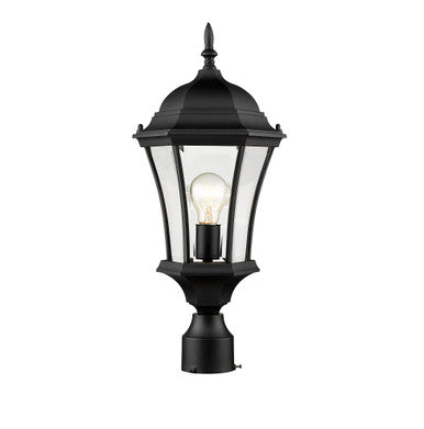 Z-Lite Wakefield 1 Light Outdoor Post Mount Fixture in Black 522PHM-BK