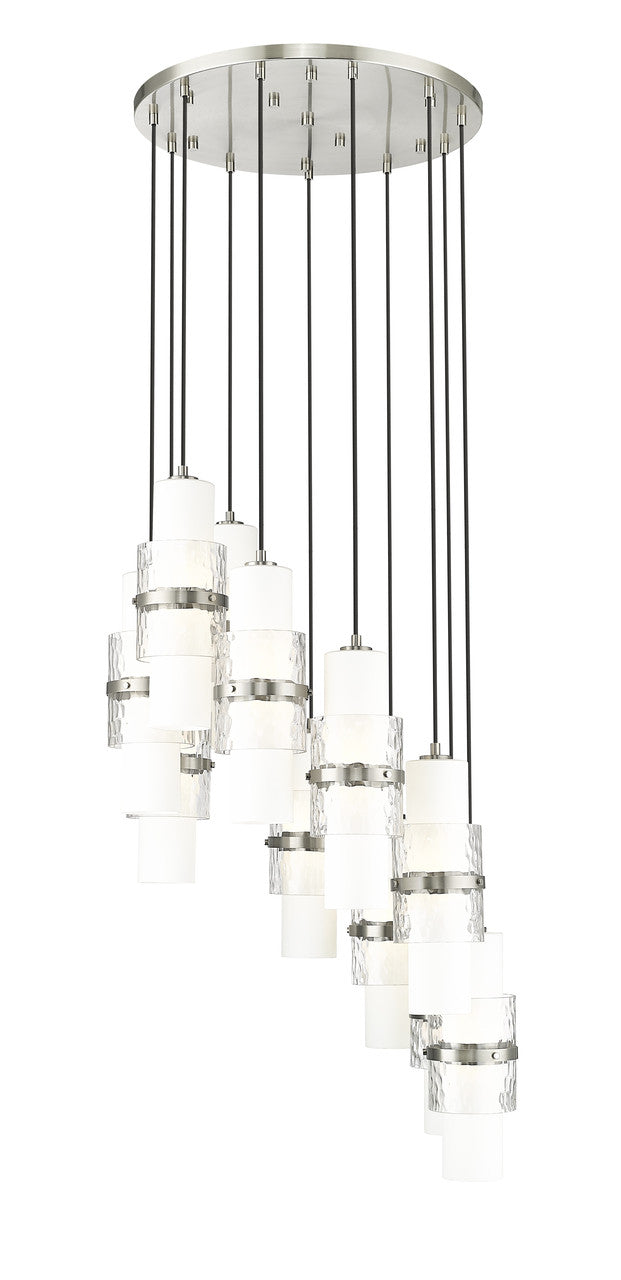 Z-LITE Cayden 11 Light Chandelier in Brushed Nickel 1946P-11R-BN