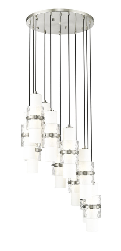 Z-LITE Cayden 11 Light Chandelier in Brushed Nickel 1946P-11R-BN