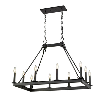 Z-Lite Barclay Chandelier in Matte Black 482-10L-MB