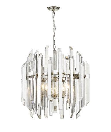 Z-Lite Bova 6 Light Chandelier in Polished Nickel 4006-9PN