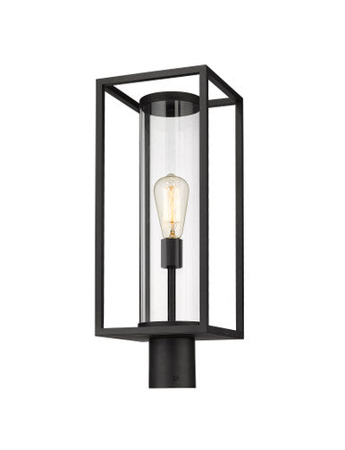 Z-Lite Dunbroch 1 Light Outdoor Post Mount Fixture in Black 584PHMR-BK