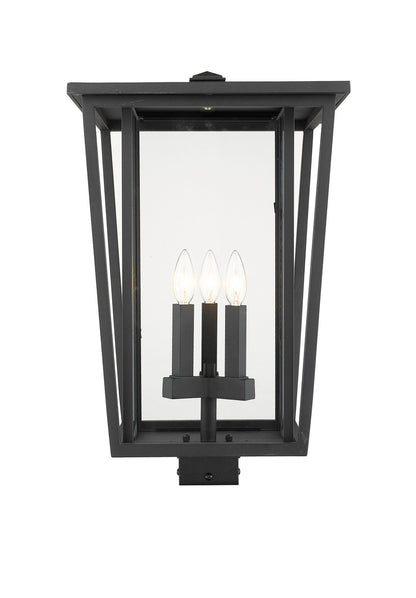 Z-Lite Seoul Outdoor Post Mount Fixture in Black 571PHXLS-BK