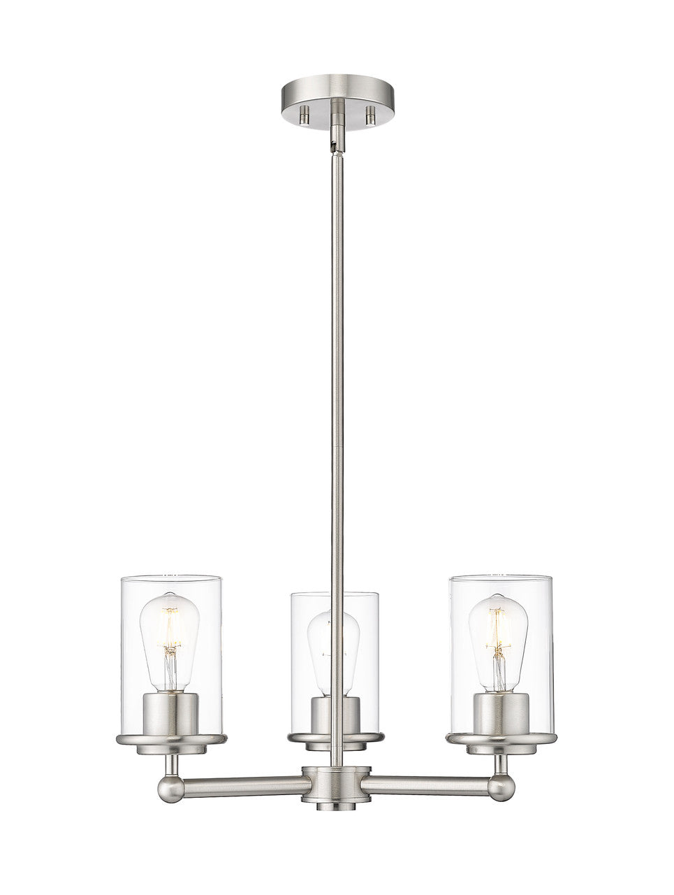 Z-LITE Thayer 3 Light Chandelier in Brushed Nickel 742-3BN