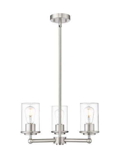 Z-Lite Thayer 3 Light Chandelier in Brushed Nickel 742-3BN