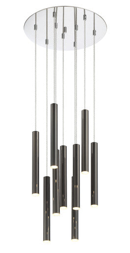 Z-Lite Forest 9 Light Chandelier in Chrome 917MP12-PBL-LED-9RCH